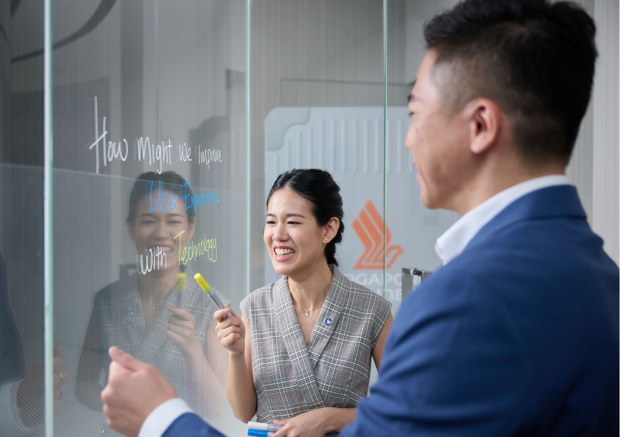 team collaboration in shared office space